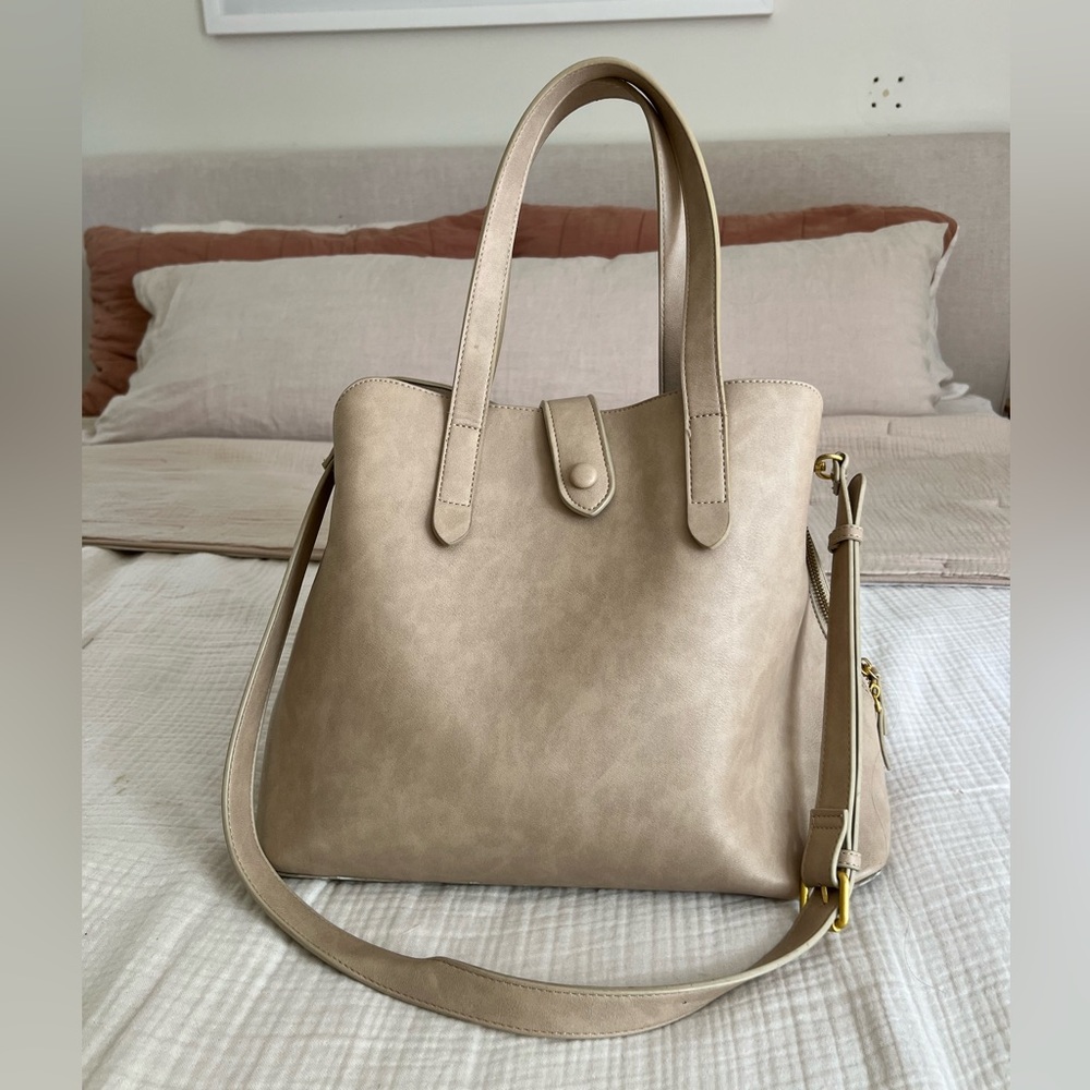 Fawn Design x Mandi Nelson Satchel in Taupe